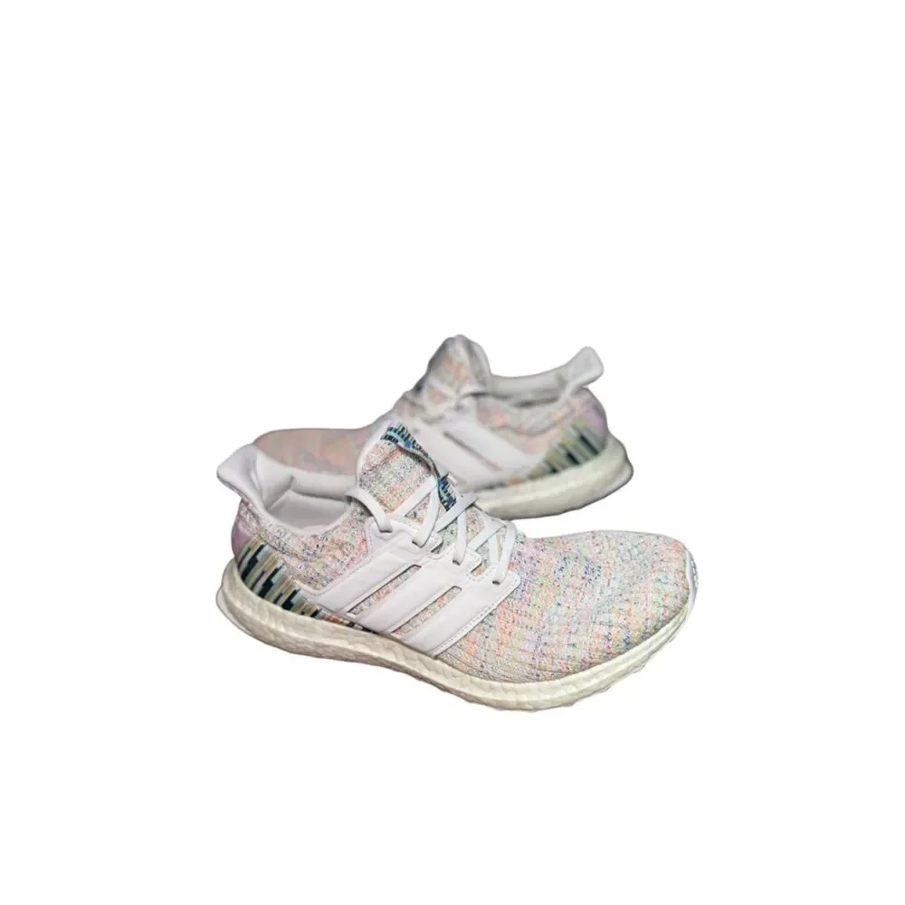 adidas ultra boost Pastel Multicolor Knit Shoe with White Stripes size 9.5